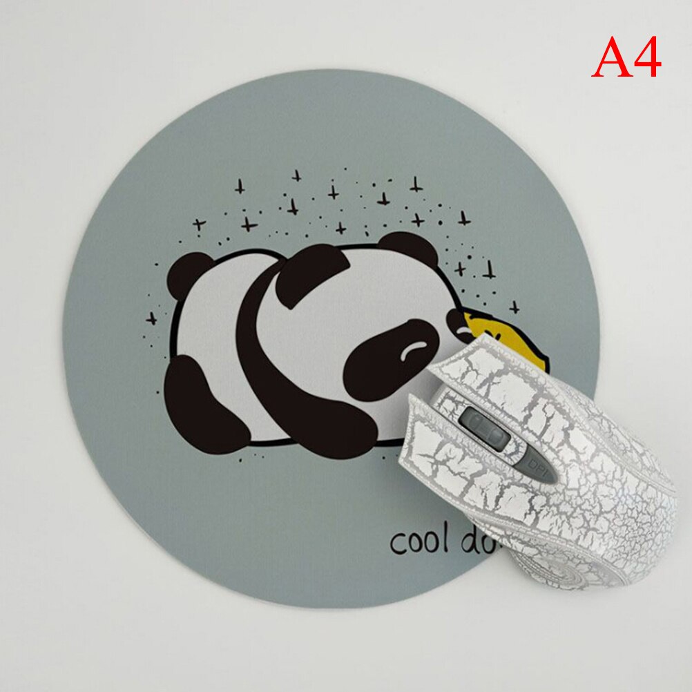 Gaming Mouse Pads Cat Dog Horse Panda Computer Mouse Padding Mat Ultra Soft Natural Rubber Annimal Series Mice Pad Round: Red