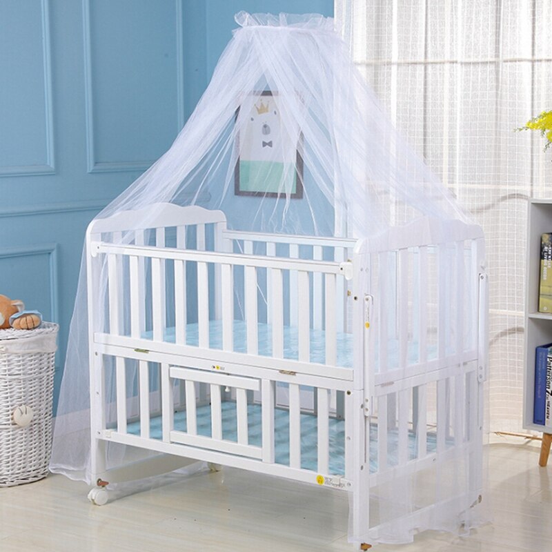 6 Kleuren 160*450Cm Meisjes Jongens Bed Kamer Muskietennetten Mesh Dome Gordijn Decoratie Netto Peuter Wieg cot Luifel Anti Mosquito