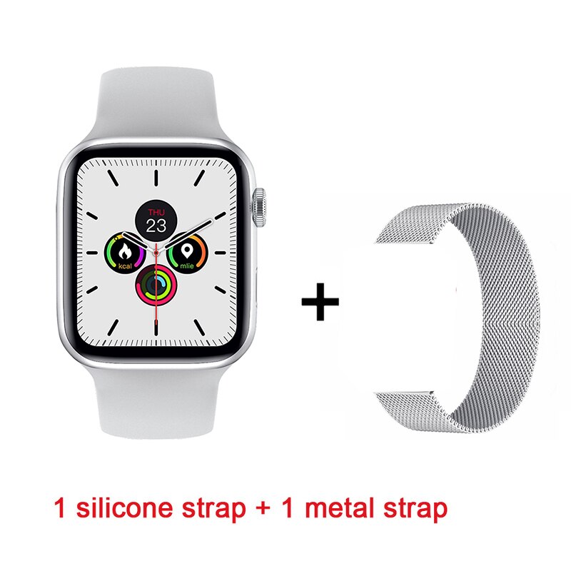nouveauté S88 IWO 13 PRO montre intelligente femmes hommes série 6 jeux SmartWatch Bluetooth appel fréquence cardiaque ECG caméra à distance: silver strap