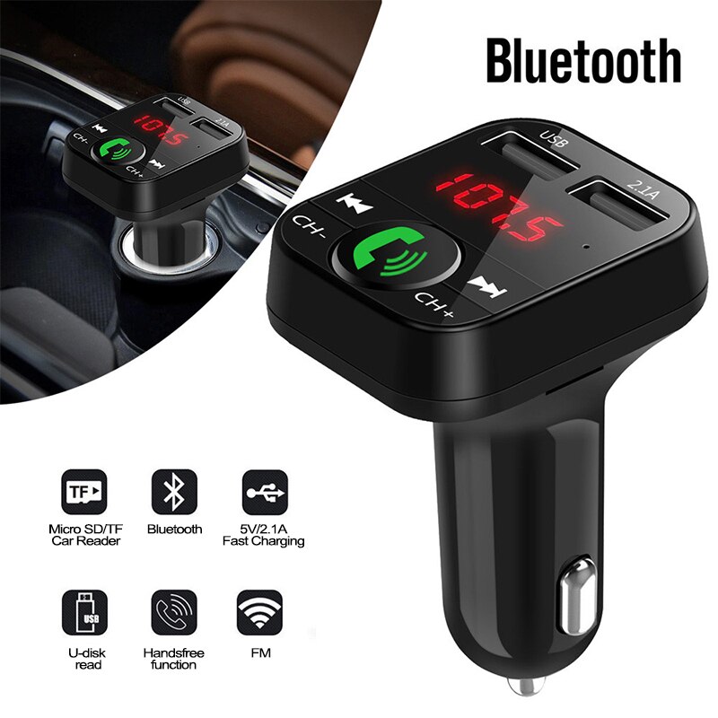 Fm Transmitterhands Gratis Draadloze Bluetooth Aux Modulator Carkit MP3 Speler Usb Tf Lcd Auto Accessoires Audio Muziek