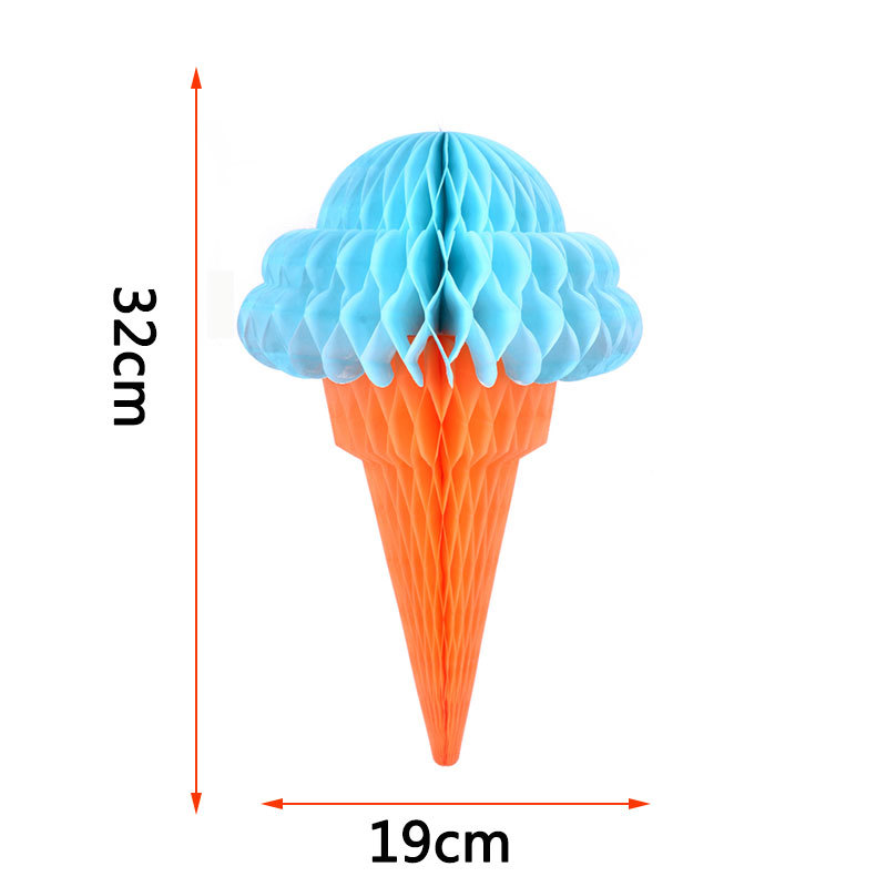 Wiszące papierowe papierowe flaming ananas kaktus o strukturze plastra miodu strona dekoracji hawajskie Luau urodziny ślubny wystrój domu dostaw: niebieski