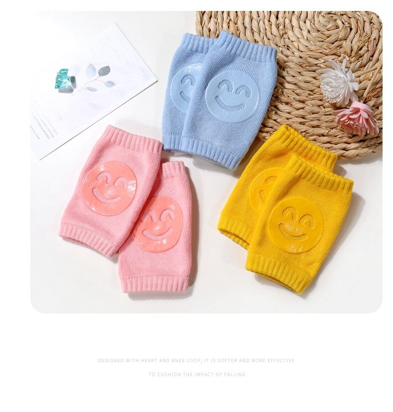 Niños antideslizantes que gatean codo infantes bebé accesorios sonrisa rodilleras Protector de seguridad rodillera calentador de piernas niñas niños