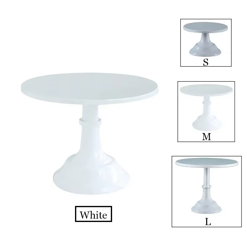 Cake Stand Home Party Dessert Table Display Rack Dessert Cake Tray Cold Meal Tea Break Table Afternoon Tea Center Rack Metal: WHITE / 8 inches