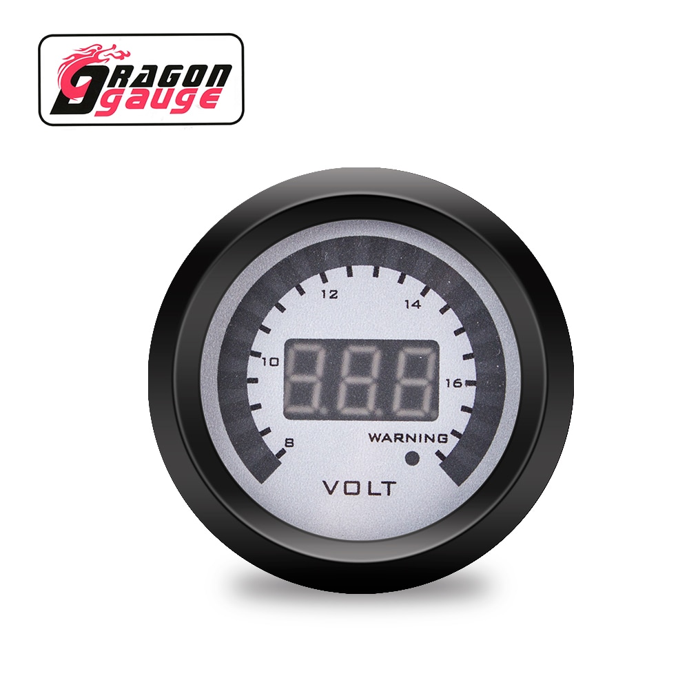 Voldragon 」 2 "52mm voltímetro de coche medidor de voltaje pantalla gráfica Digital 8 ~ 18V Venta de fábrica 12 voltios instrumento de modificación de coche
