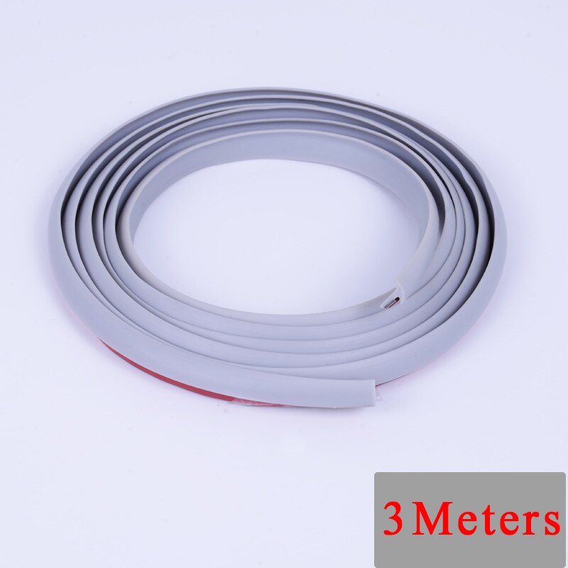 Tiras de sellado de goma para coche, burlete inclinado tipo T, sello para puerta de automóvil: 3 Meter Gray