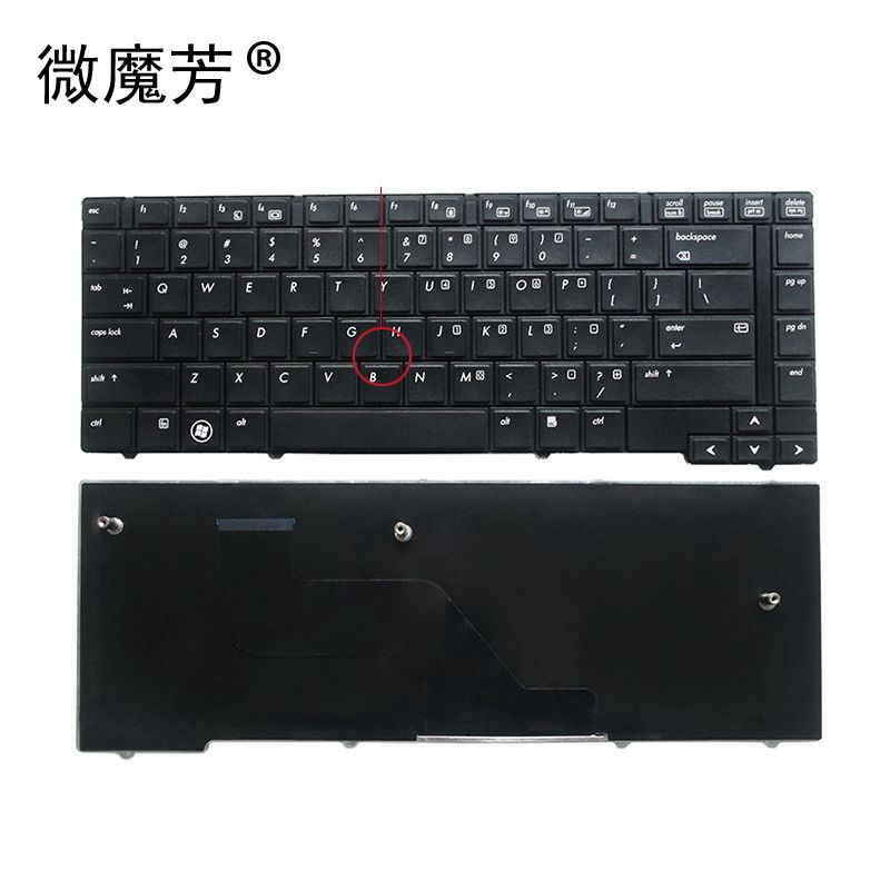 teclado Inglés para ordenador portátil HP 8440P 8440W 8440 US negro