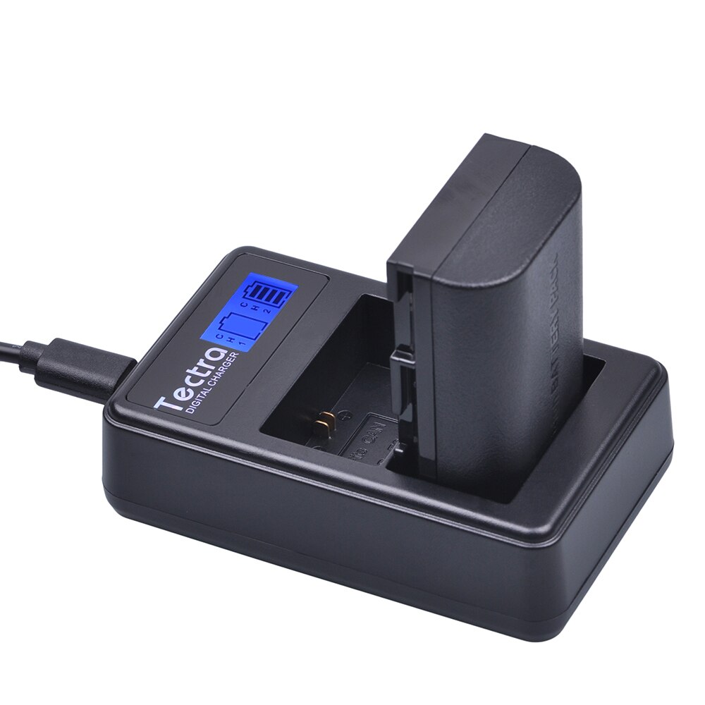 3pc 2650mAh LP-E6 LPE6 LP E6 LP-E6N Li-ion batterie + LCD double chargeur pour Canon EOS 5DS 5D Mark II III 6D 7D 60D 70D 80D: 1battery and charger