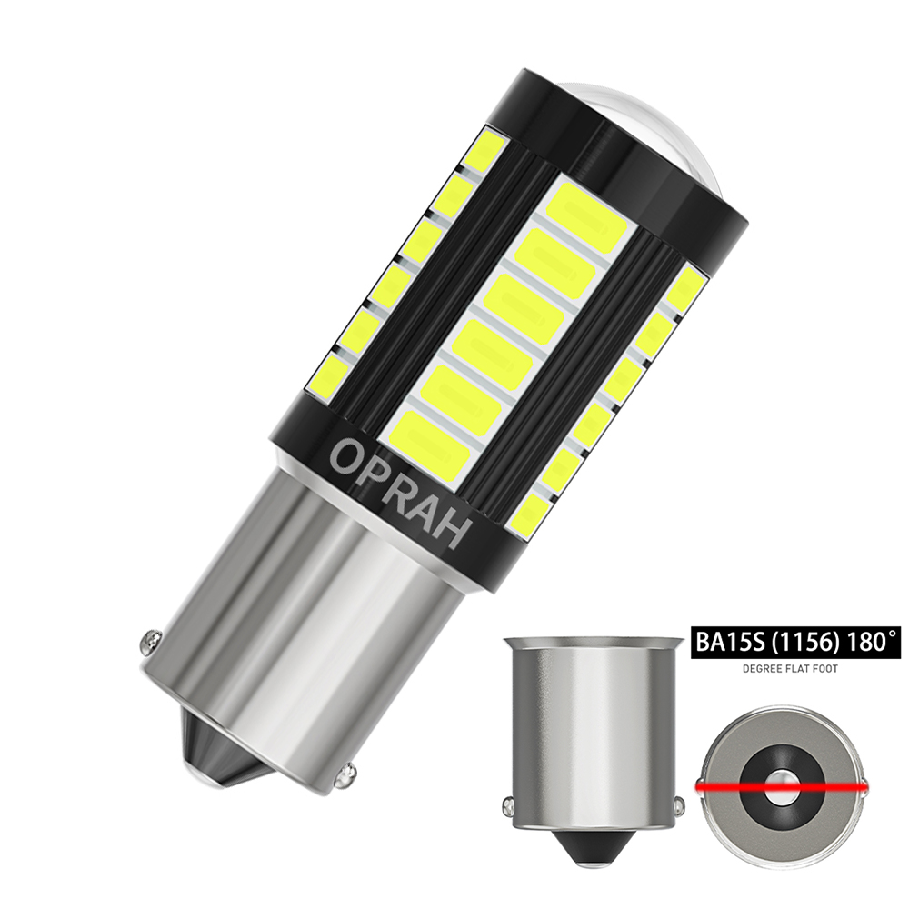 10 Uds 12V 24V 1156 BAU15S 1157 BAY15D luces LED T20 7440 7443 Canbus 33*5630SMD para coche camión lámpara de señal trasera DRL bombilla para correr: Azul / 3.000 K