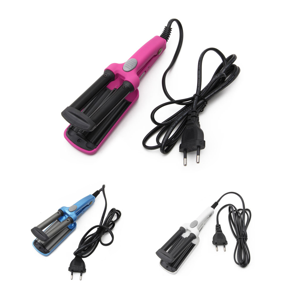 Mini Triple Barrel Hair Curler Ceramic Crimper Hair Curling Iron Salon Wave Roller Hair Styling Tools Curling Wand