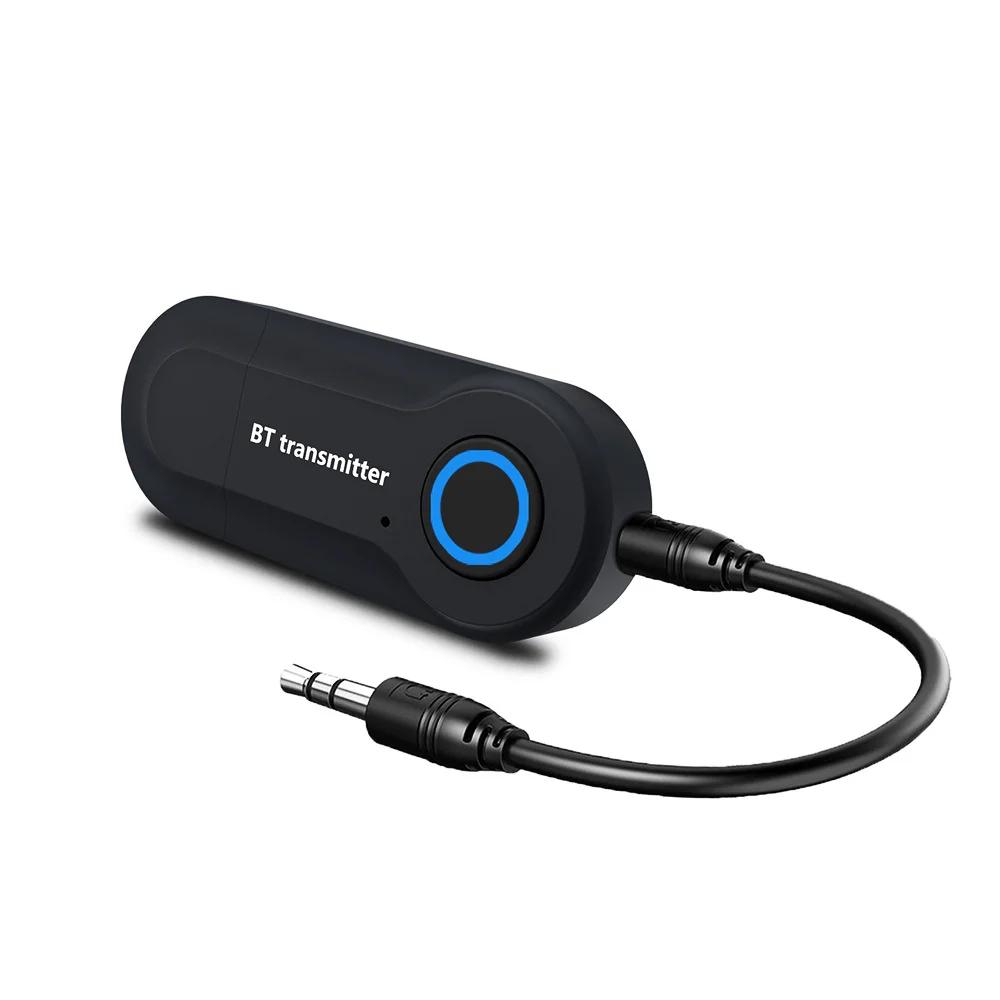 Transmisor Bluetooth 5,0 con conector Jack de 3,5 MM, adaptador inalámbrico de Audio estéreo para PC, TV y auriculares: Default Title