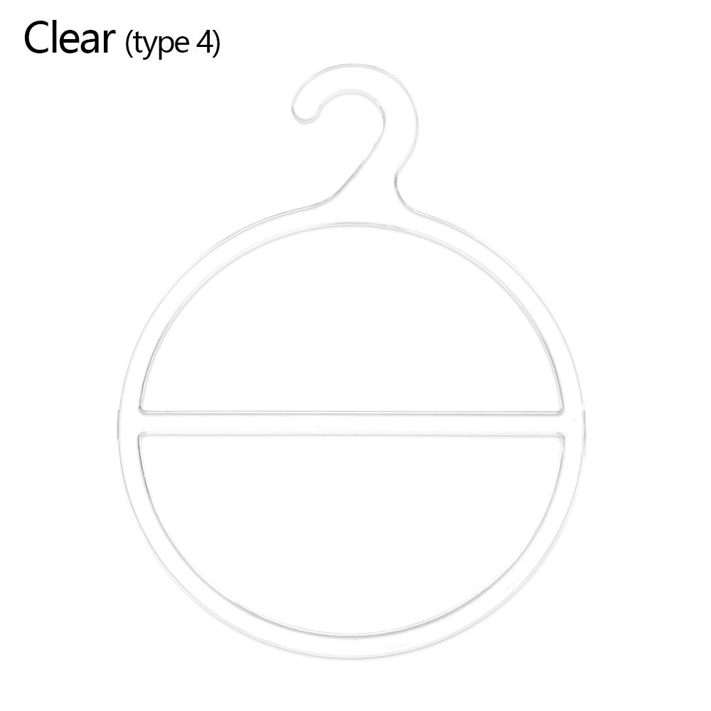 Circle Shape Shawl Scarf Hanger Multifunctional Coat Belt Tie Clothes Display Shelf Space Saving Organizer Plastic Storage Holde: type 4 clear