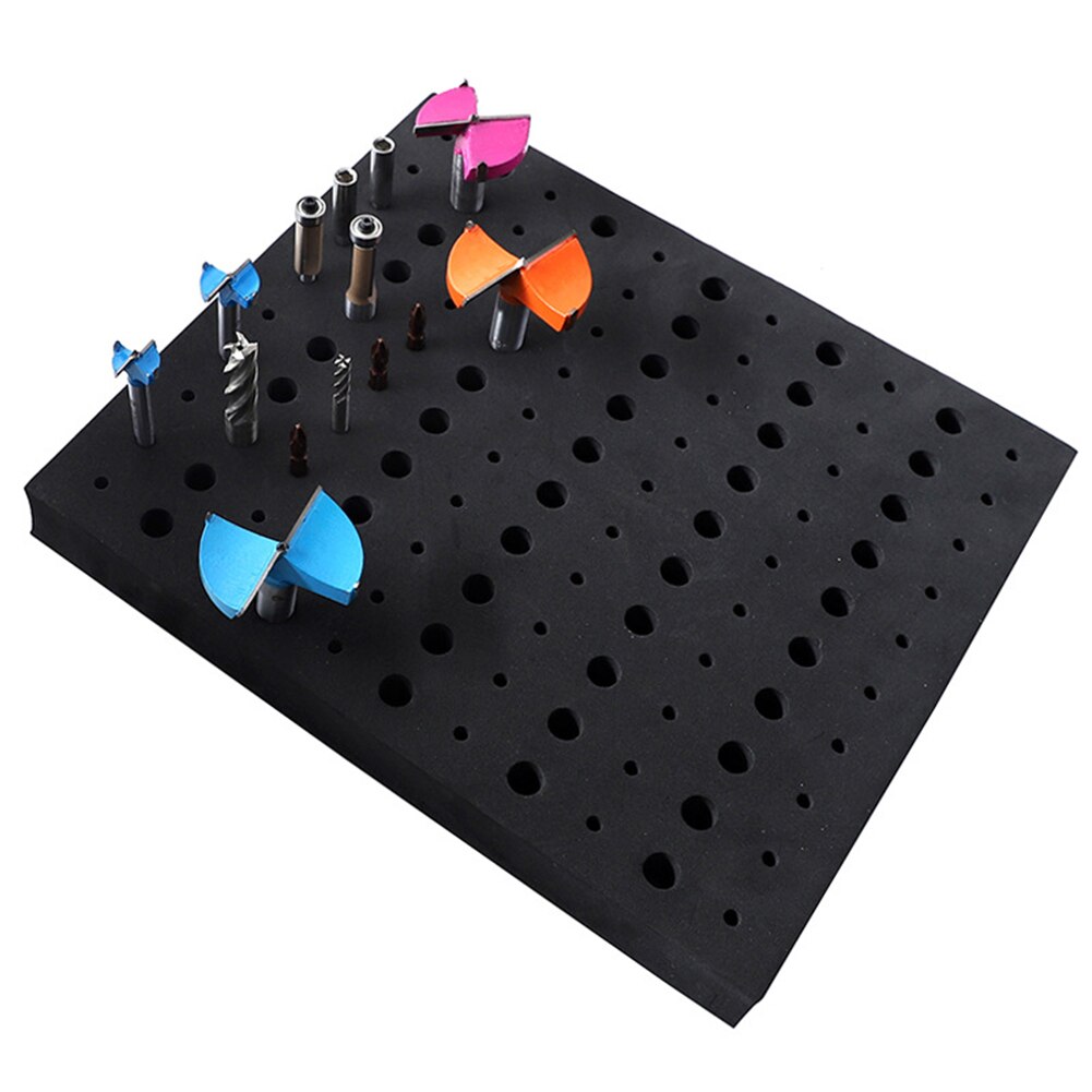 Multi Holes Router Bit Trays Holder Milling Cutters Repair Tool Storage Organizer for Household Metal Accessories