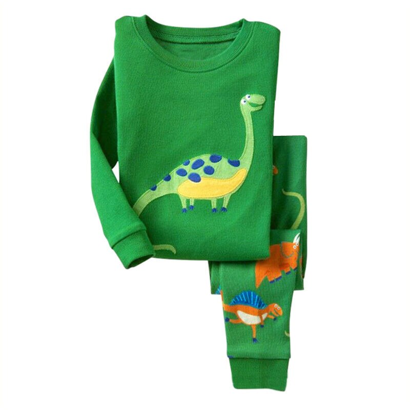 Kids Boy Baby Girls Dinosaur Pajamas Set Outfit Nightwear Sleepwear Homewear