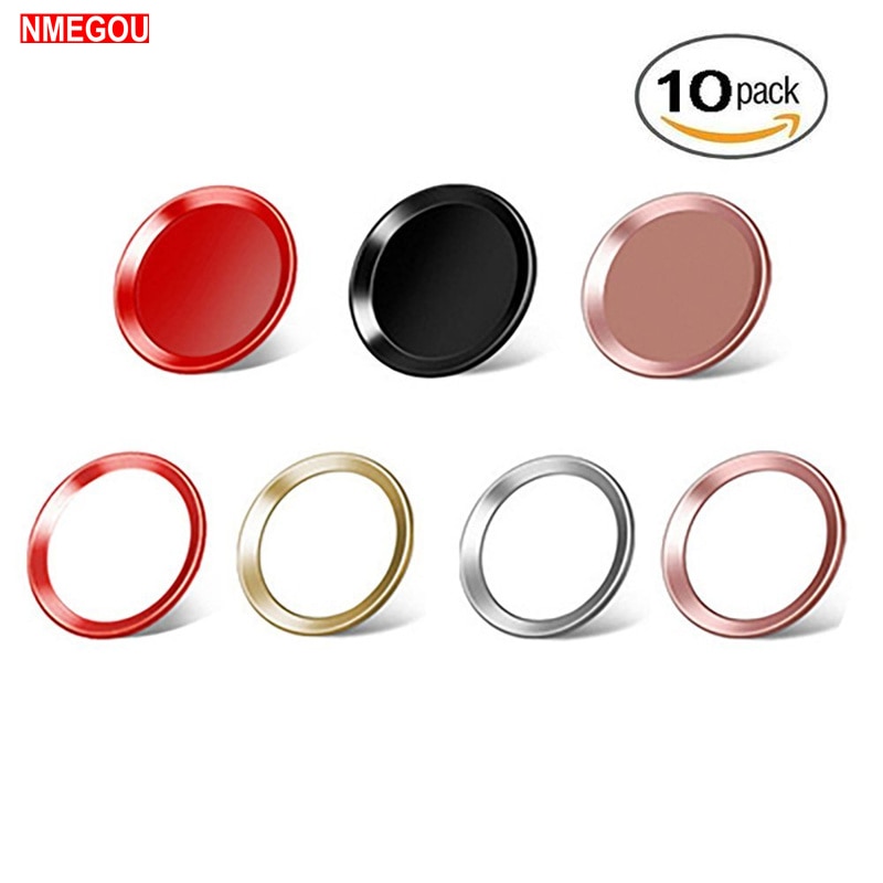 10 PCS Fingerprint Touch ID Home Button Sticker for Apple IPhone 5 5S SE 6 S 6S 7 8 Plus IPad Mobile Phone Sticker Skin Gold Red