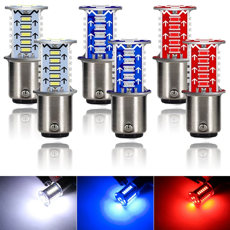 Motorrad Bremslicht LED Glühlampe Blinker 12V blinkende Blinker Bremslichter Universal- verrotten weiß blau Rücklicht Lampe