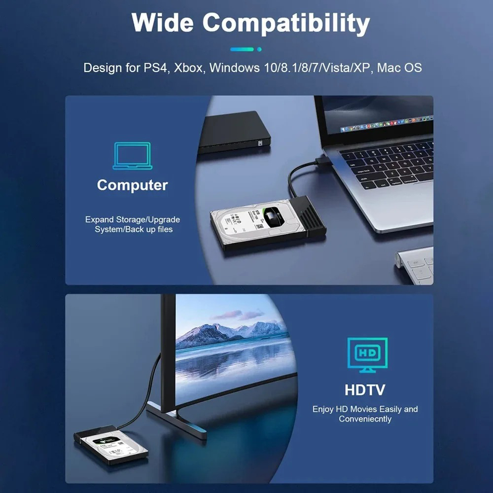 USB naar SATA Adapter Converter Kabel USB 3.0 2.0 naar SATA Converter voor 2,5 Inch SSD HDD Harde Schijf Externe adaptador Accessoires