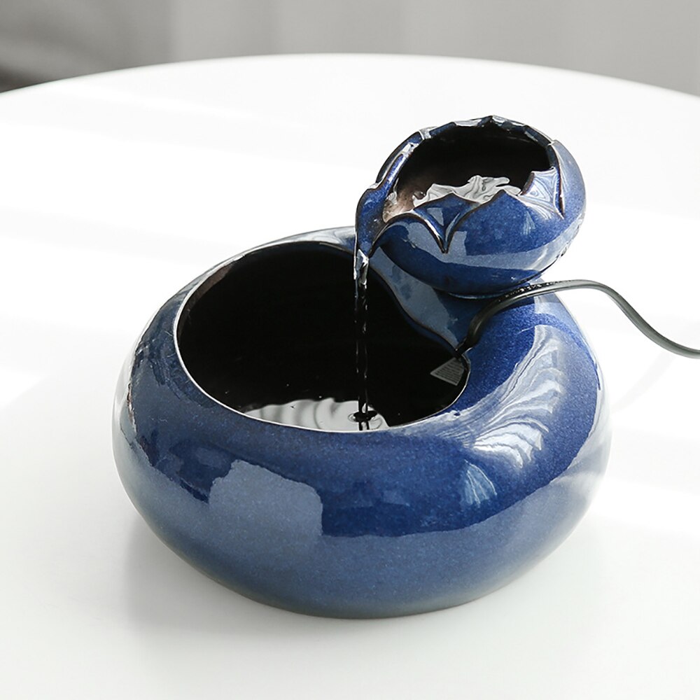 Pet Cat Water Fountain Pet Cat Drinking Water Fountain Lotus Flower Cat Pet Drinker Bowl Feeding Water Bowl EU Plug