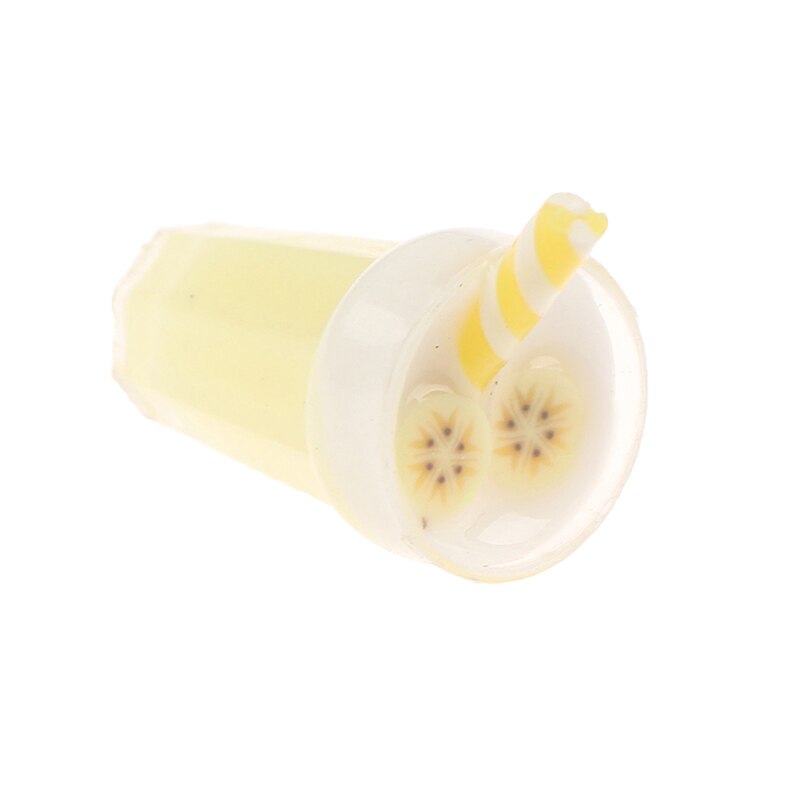 Carino mini Frullato di Ghiaccio Tazza di Panna Fragola Banana in Miniatura Casa Delle Bambole Accessori Cucina Giocattolo