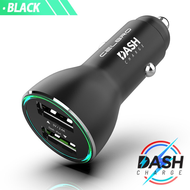 Warp Dash Charge Usb Car Charger for OnePlus 8 Pro 7T 7 One Plus 7T Original Metal Dual Usb Auto Charger Quick Fast Car Charging: BK Dash Car Charger