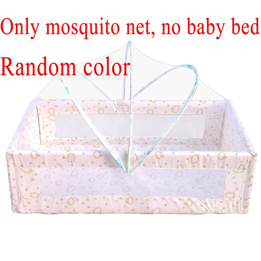 Baby Kid Bed Mosquito Net Folding Infant Nursery Crib Mosquito Net Safety Arch Mosquito Netting for Summer Sleeping Random Color