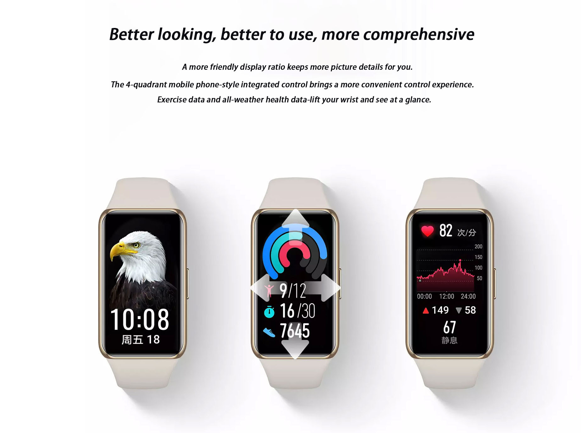 Huawei – bracelet connecté sportif Band 6 Pro, écran entièrement tactile, NFC, moniteur de fréquence cardiaque, de sommeil et de température corporelle, étanche, , 90%