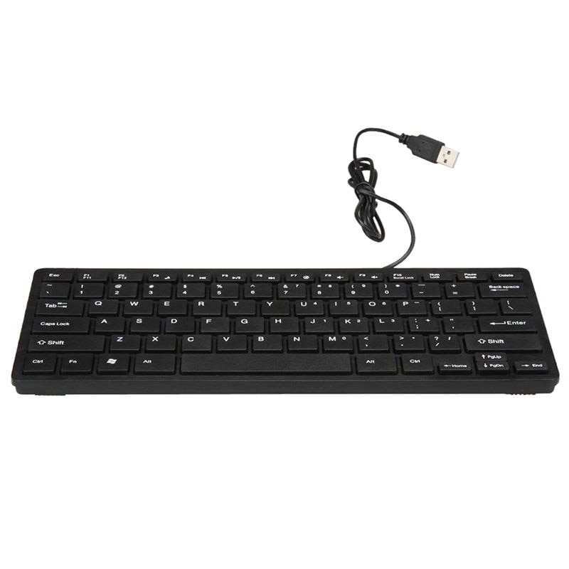Wire Keyboard Ultra-Thin Quiet Small Size 78 Keys Mini Multimedia Usb Keyboard For Laptop Pc