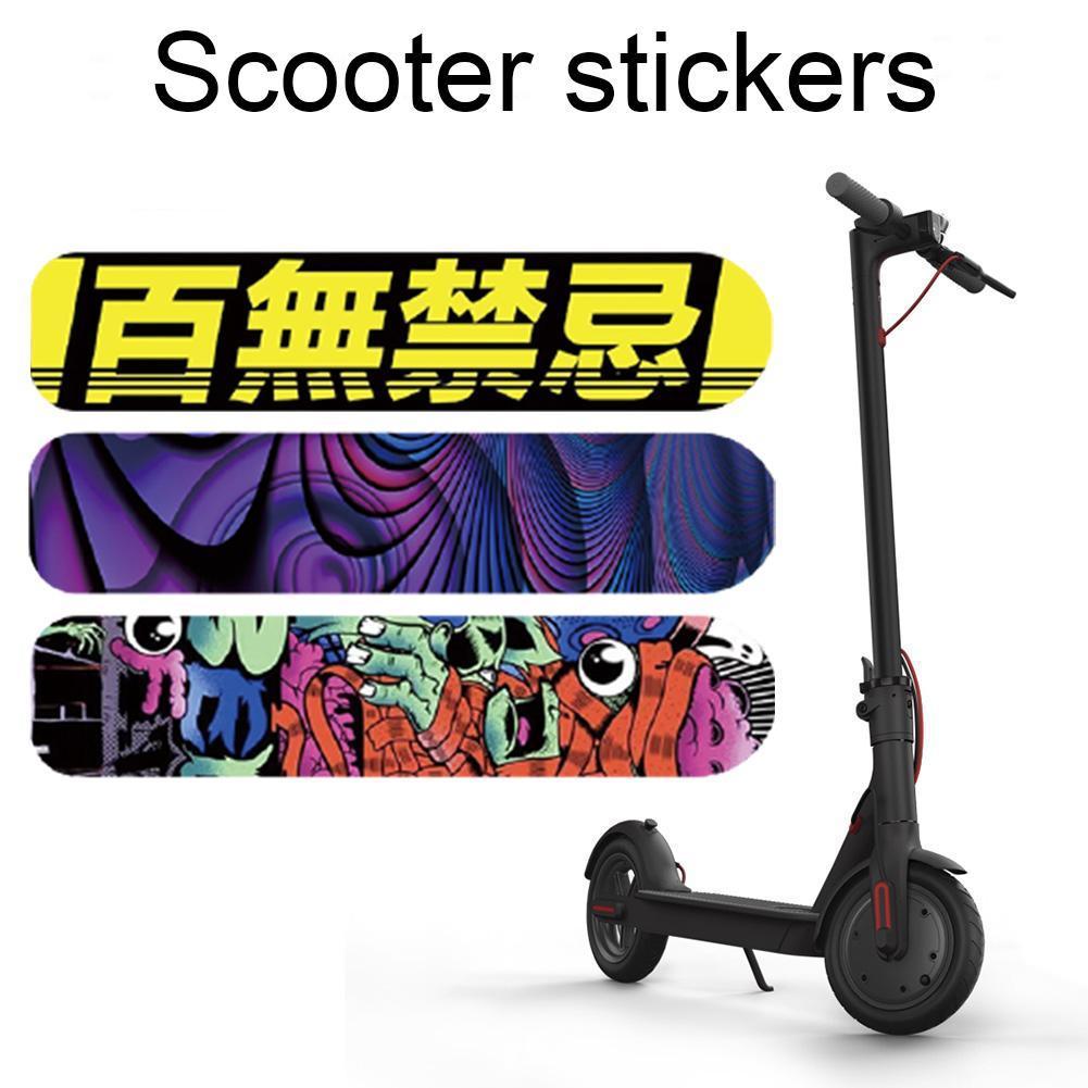 Scooter klistermærker, der passer til xiaomi mijia  m361 max  g30 modifikation reflekterende natkørsel sikkerhed skateboard advarselsstrimmel