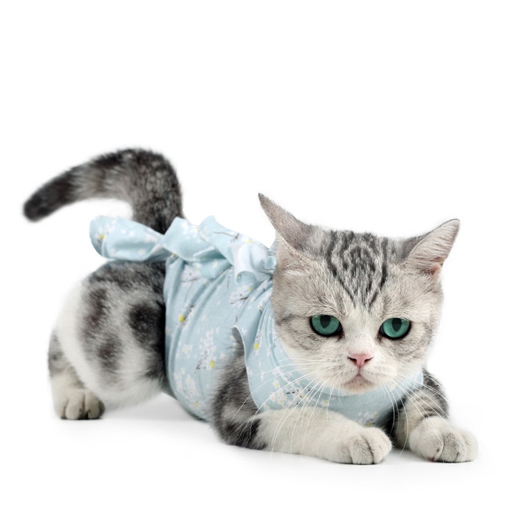 Katoen Pet Chirurgie Revalidatie Kleding Post-Operatieve Kat Kleding Kat Herstel Bescherming Pak Kitten Vest Kat Accessoires #