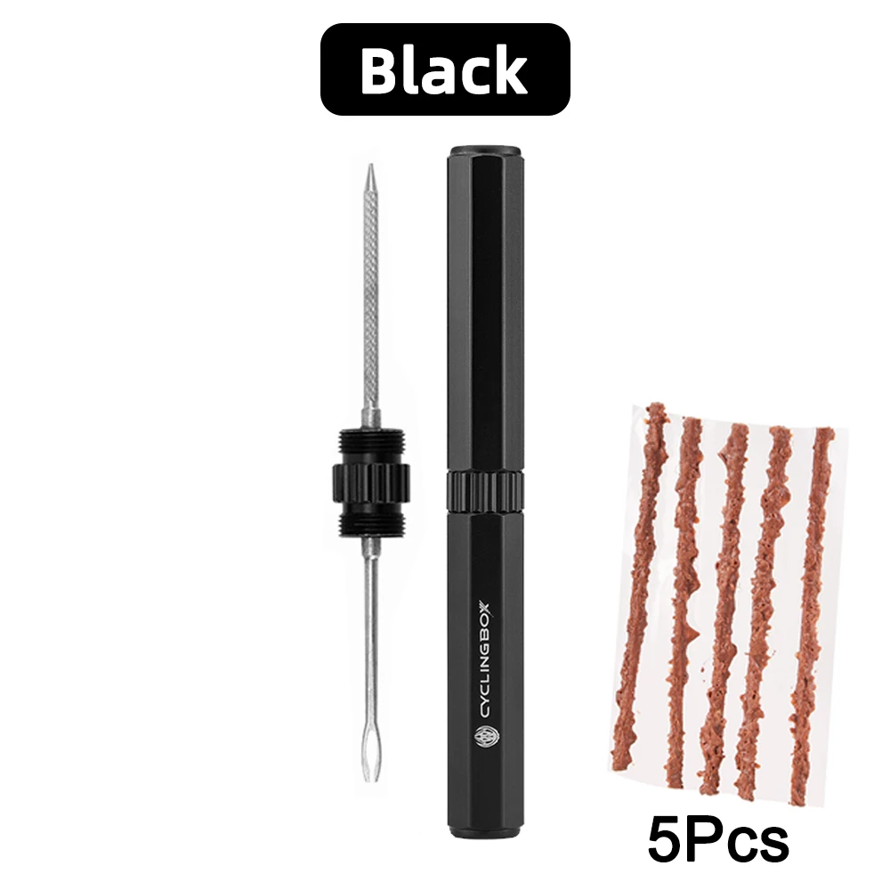 Fahrrad schlauchlos Reifen Reparatur Werkzeug Bausatz Mini MTB Rennrad Reifen Stecker Punktion Flache Fix Patch Bohrer Tragbare Dichtstoff Gummi Streifen: Weiß