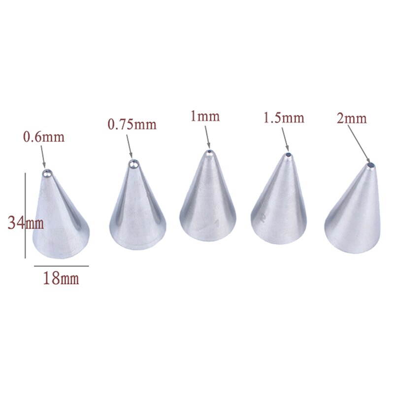3/5 pièces/ensemble rond trou fin glaçage tuyauterie NozzlesCake décoration buse crème conseils décoration pâtisserie outils