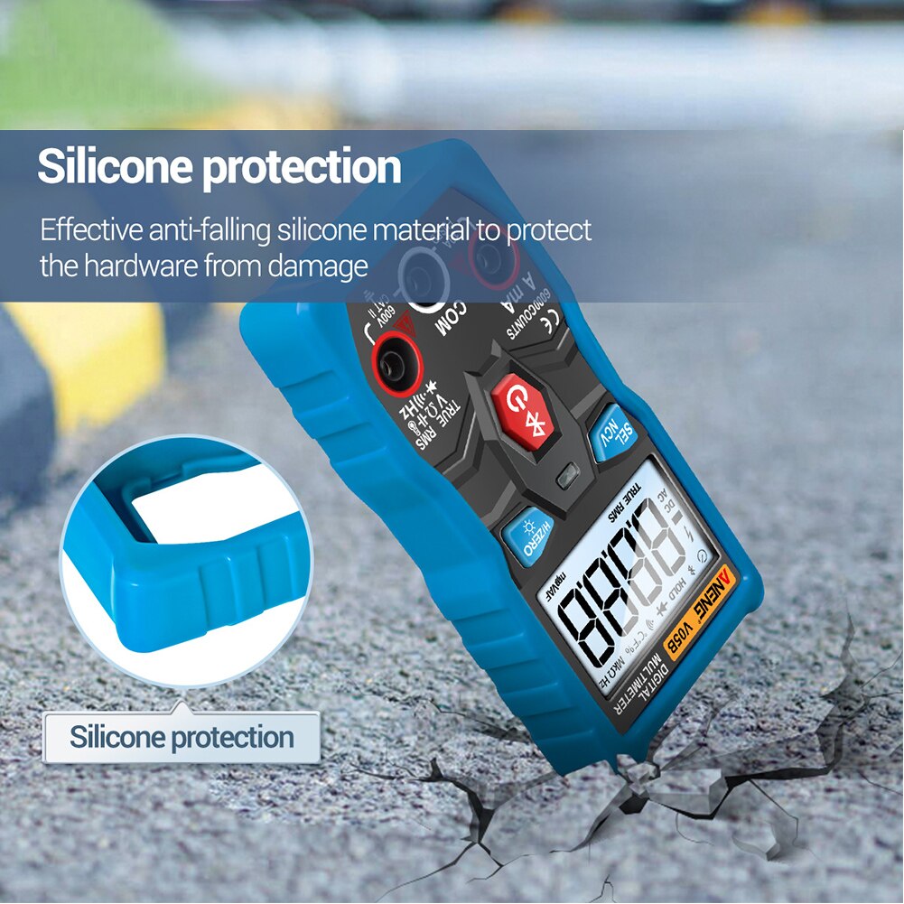 APP Control Spannung Handheld Tester ABS Widerstand Digital Multimeter Tragbare Messung Analyse Bluetooth Drahtlose Strom: Blau