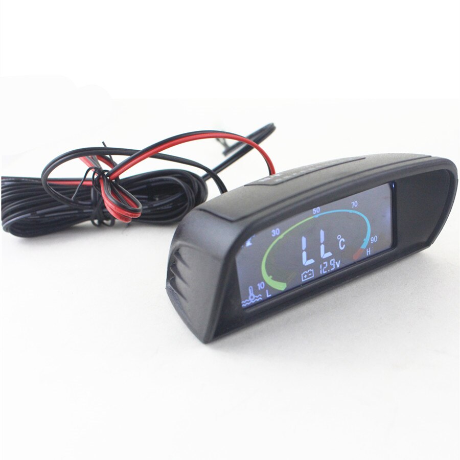 Voltímetro Digital para salpicadero de coche, medidor de voltaje y temperatura del agua, 12V y 24V
