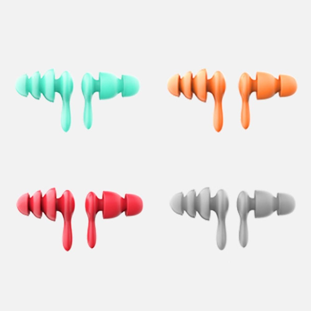 2Pairs Soft Silicone Ear Plugs Sound Insulation Ear Plugs Sleeping Study Noise Reduction Earplugs Ear Protector with storage Box