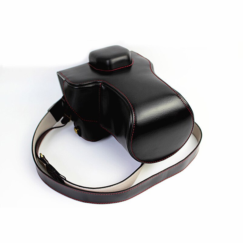 Leather case Camera bag Case Voor Sony A9 a9 A7III A7M3 A7RIII A7RM3 A7 III Markiii A73 slr Camera Cover met Batterij Opening: black