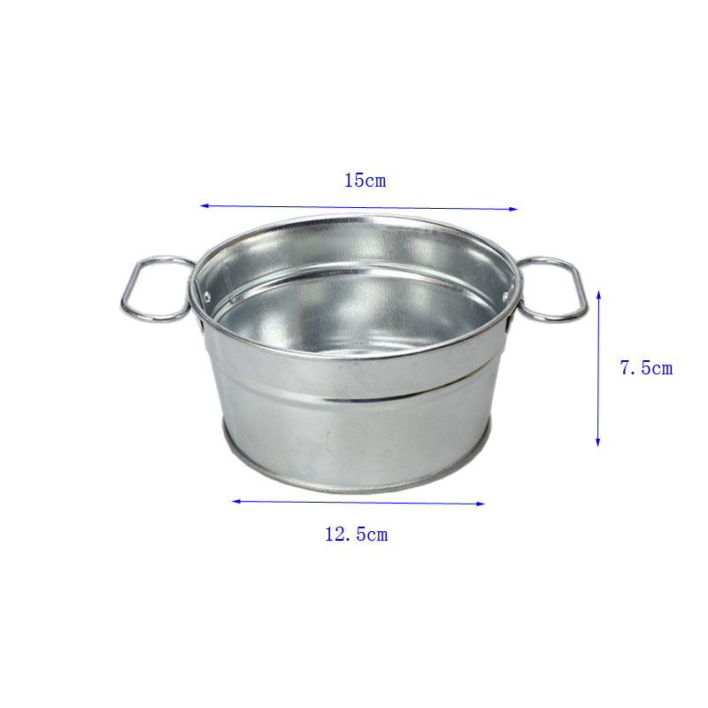 Stainless Steel Fries Barrel Snack Barrel Fried Chicken Barrel Korean Black Western Restaurant Tableware Seafood Barrel