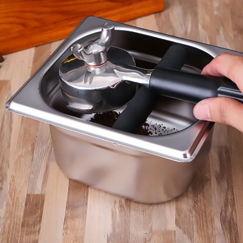 Coffee Knock Box - Stainless Steel Espresso Knock Box Container for Coffee Ground