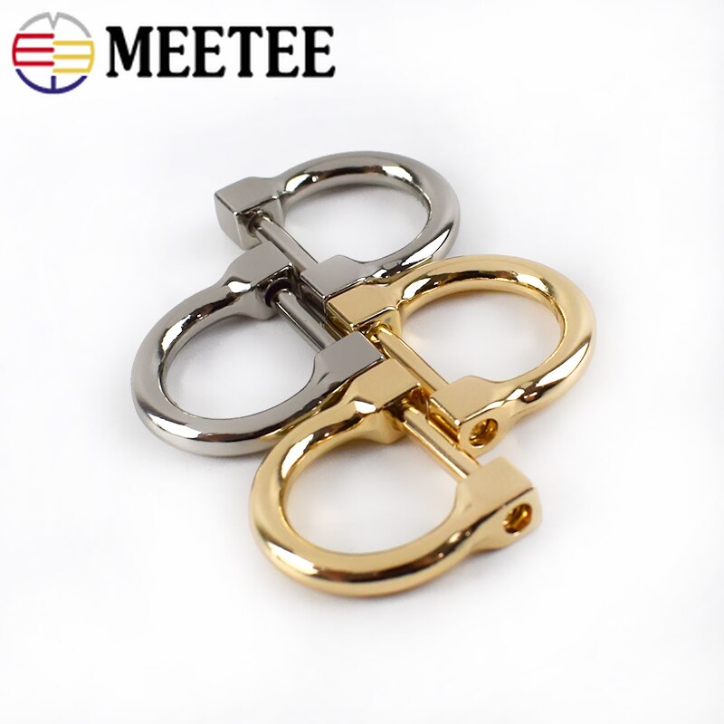 Meetee 13 x 24mm 4/10 st metall d-ring spänne väska rem spänne justerbar skruv bagage anslutning handtag krok gör det själv hårdvara tillbehör