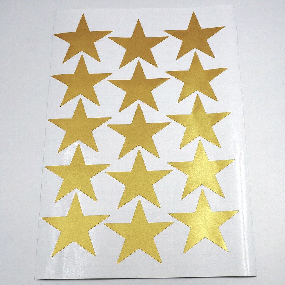 Pegatinas de pared de estrellas para habitación de niños, calcomanías de vinilo mate para pared, arte, papelería para guardería, 3/5/7cm: 7CM 15Pcs