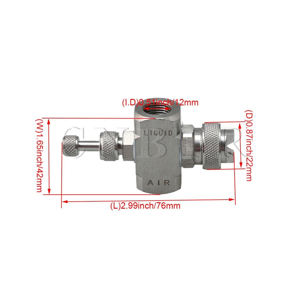 Justerbart luftförstoftande dimmunstycke dimmunstycke extern blandningstyp