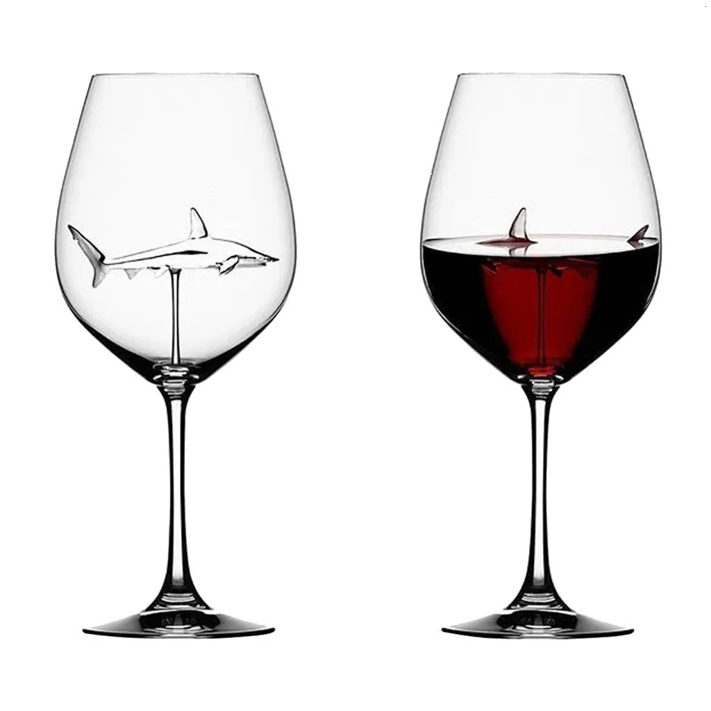 Glas Cup Europese Crystal Glas Shark Rode Wijn Glas Cup Wijn Fles Glas Hoge Hak Shark Rode Wijn Cup Bruiloft party