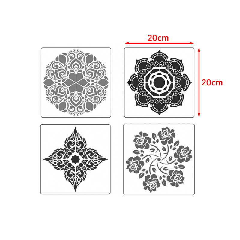 20pcs Mandala Pointing Stone Painting Aids Tool Kit Handwork Craft Clay Painting Stencil Art Pottery DIY Art Clay Pottery Tool