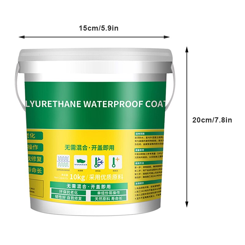 Innovative Sealer Mighty Paste Polyurethane Waterproof Coating for Home House Bathroom Roof Hogard