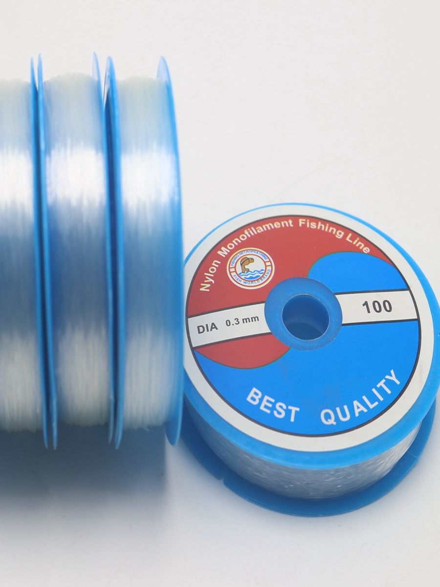 10 Roll Clear Nylon Fishing Wire Non Stretch Beading Cord Invisible 0.3mm-0.5mm