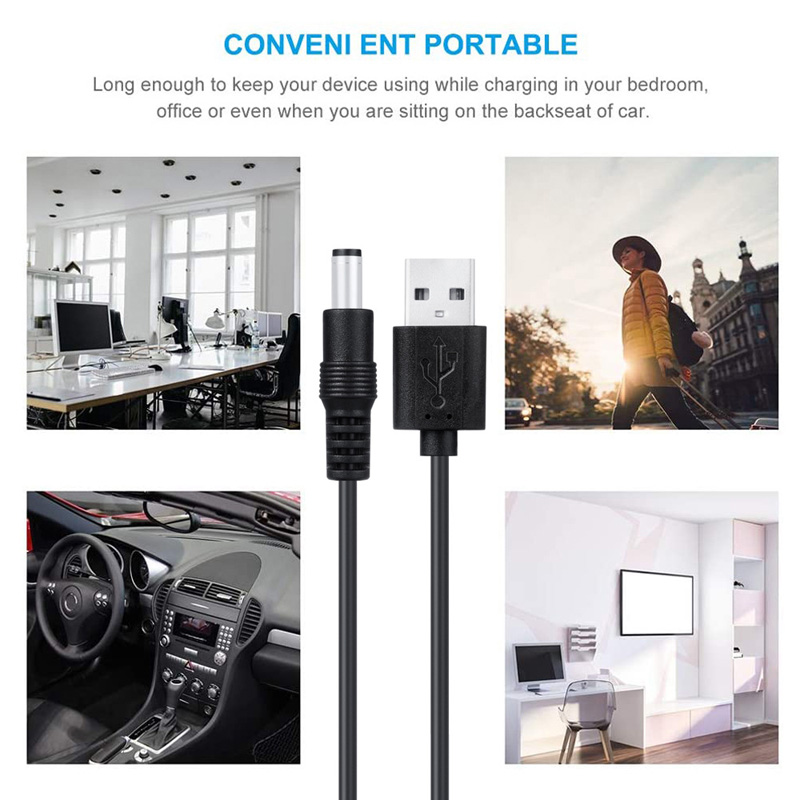 Universal 5V 9V 12V USB a DC Cable de alimentación USB Jack Cable de carga conector 55*25 para enrutador Mini ventilador altavoz cámara