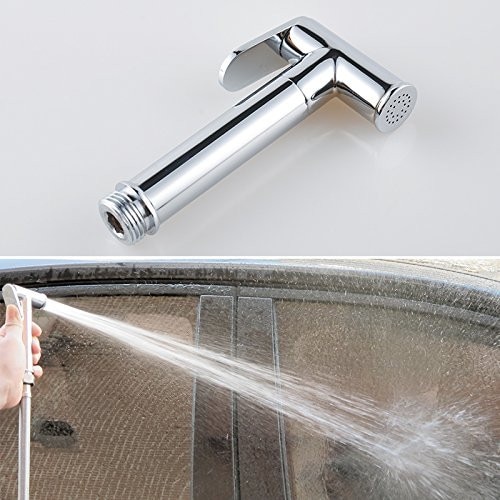 Termostatisk messing håndholdt bidet sprøjte til toilet badeværelse bidet hane muslimsk brusersæt blandingsventilslange og holder , 02-115