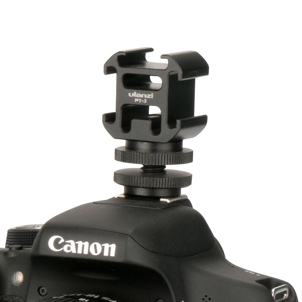 Ulanzi 3 Kalten Schuh Kamera montieren Adapter Verlängern Hafen mit durch-MM1 Mikrofon LED Video Licht für DSLR Kamera Kanon Nikon petax