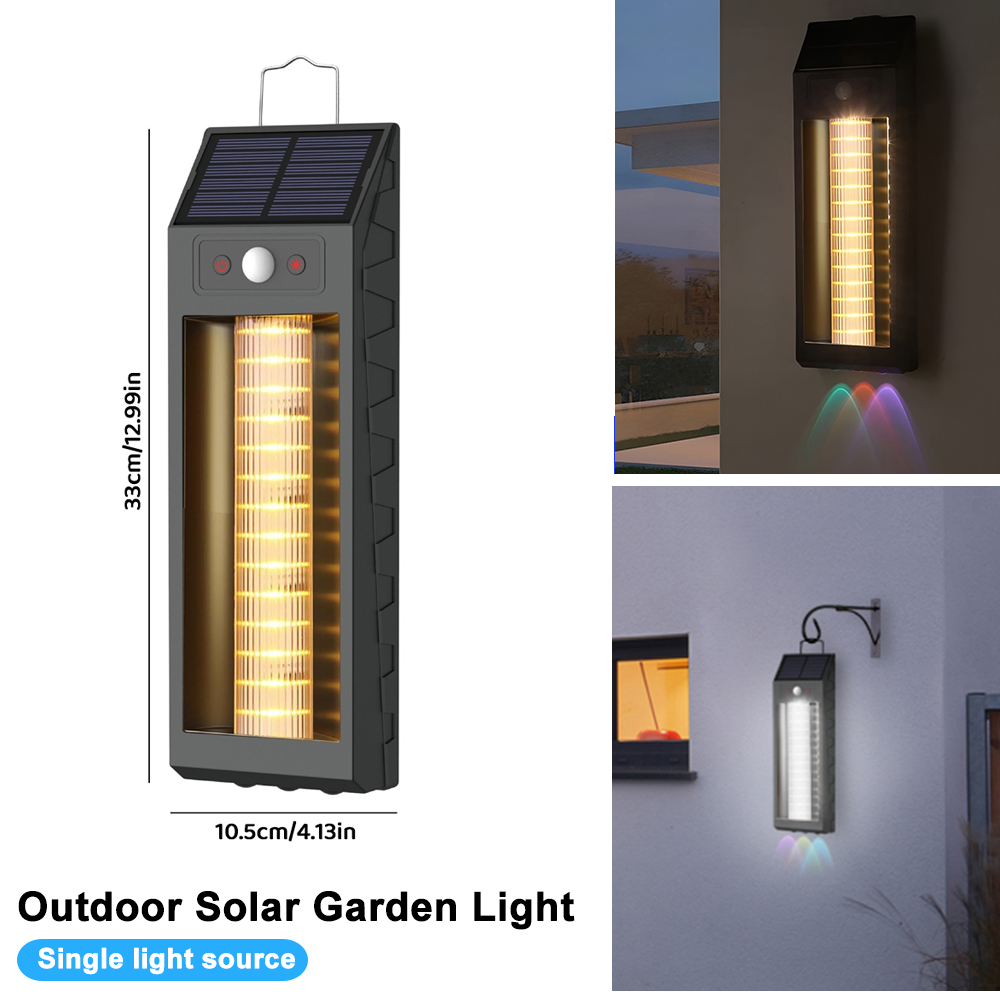 LED Solar Wandlantaarn Buiten Hangende Tuin Camping Verlichting Waterdicht Motion Senso Solar Voordeur Licht Solar Veranda Licht: Blauw