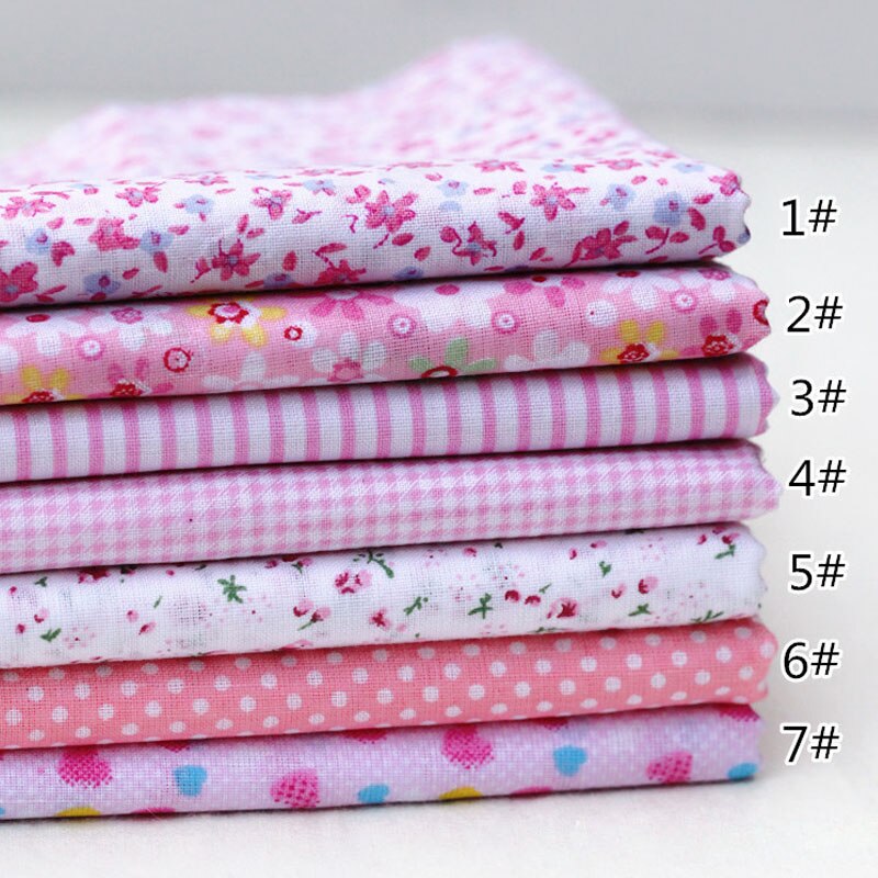 gemischt Stil Baumwolle Stoff Gedruckt Tuch NäHenne Quilten Stoff Patchwork Hand Druck Hause Liefert DIY Handgemachte Accessoires: Rosa