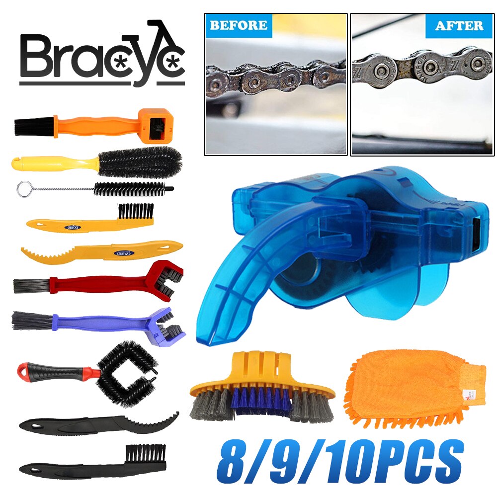 Bike Chain Cleaner Kit Scrubber Brushes Cycling Cleaning Set Bicycle Accessories Mountain Road BMX Bike Brush Chain Wash Tools