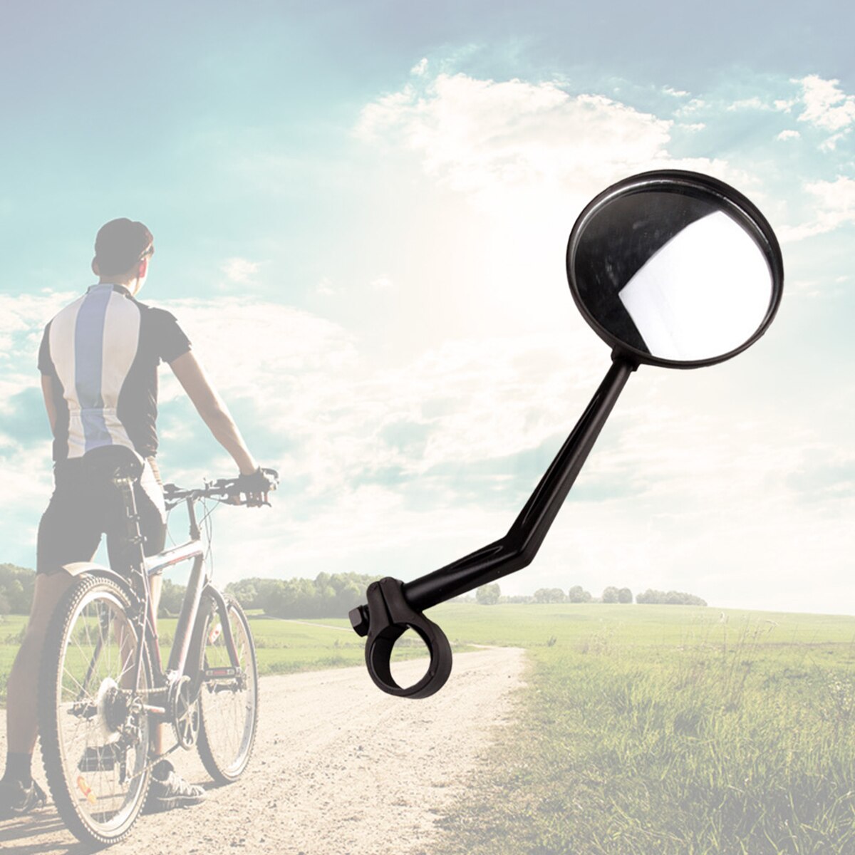 2pc Adjustable Universal Handlebar Rearview Mirror 360° Rotate Bike Rear View Mirror for Mountain Road Bikes Cycling Bicycle A20